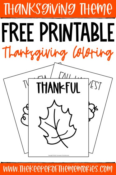 Free printable thanksgiving coloring pages