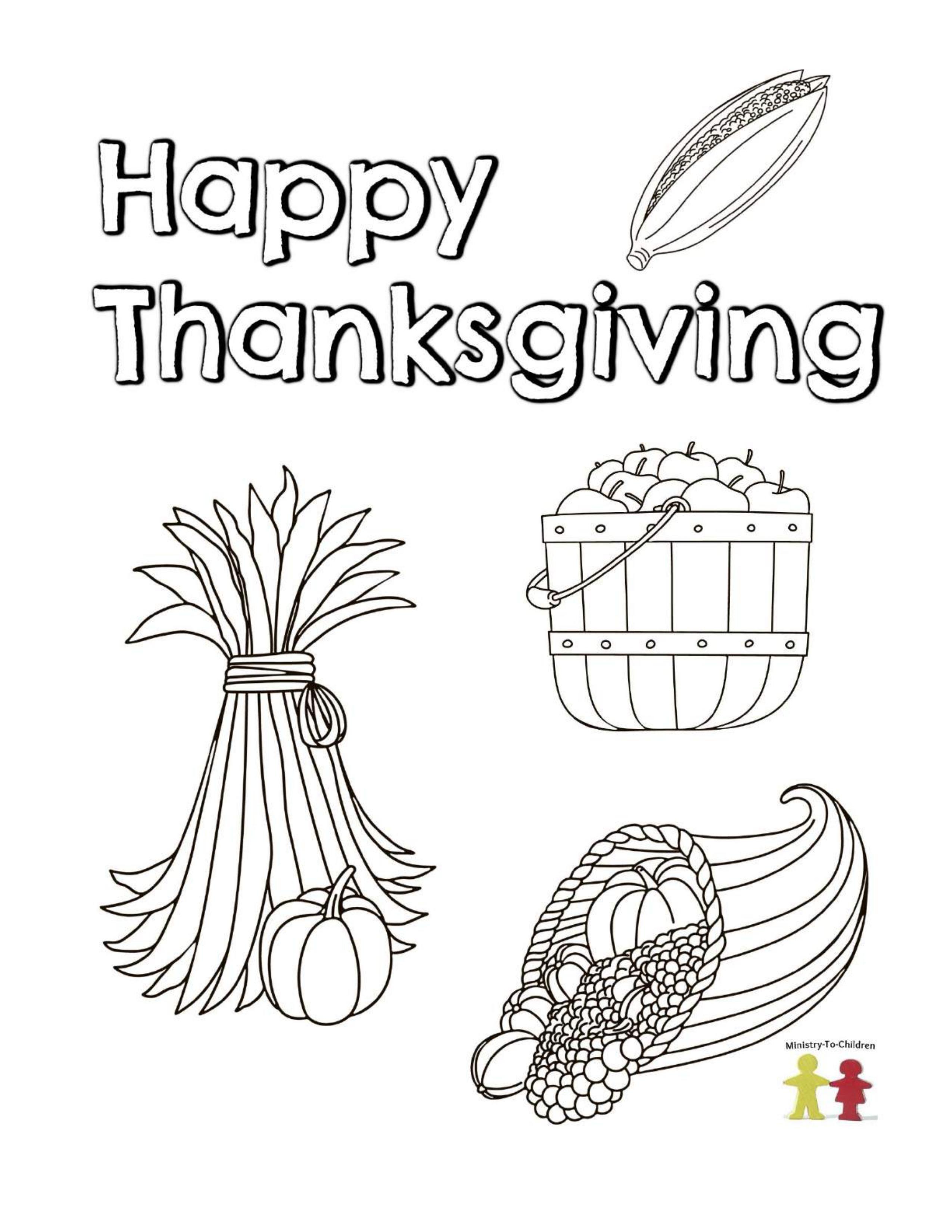 Thanksgiving coloring pages free printable for kids