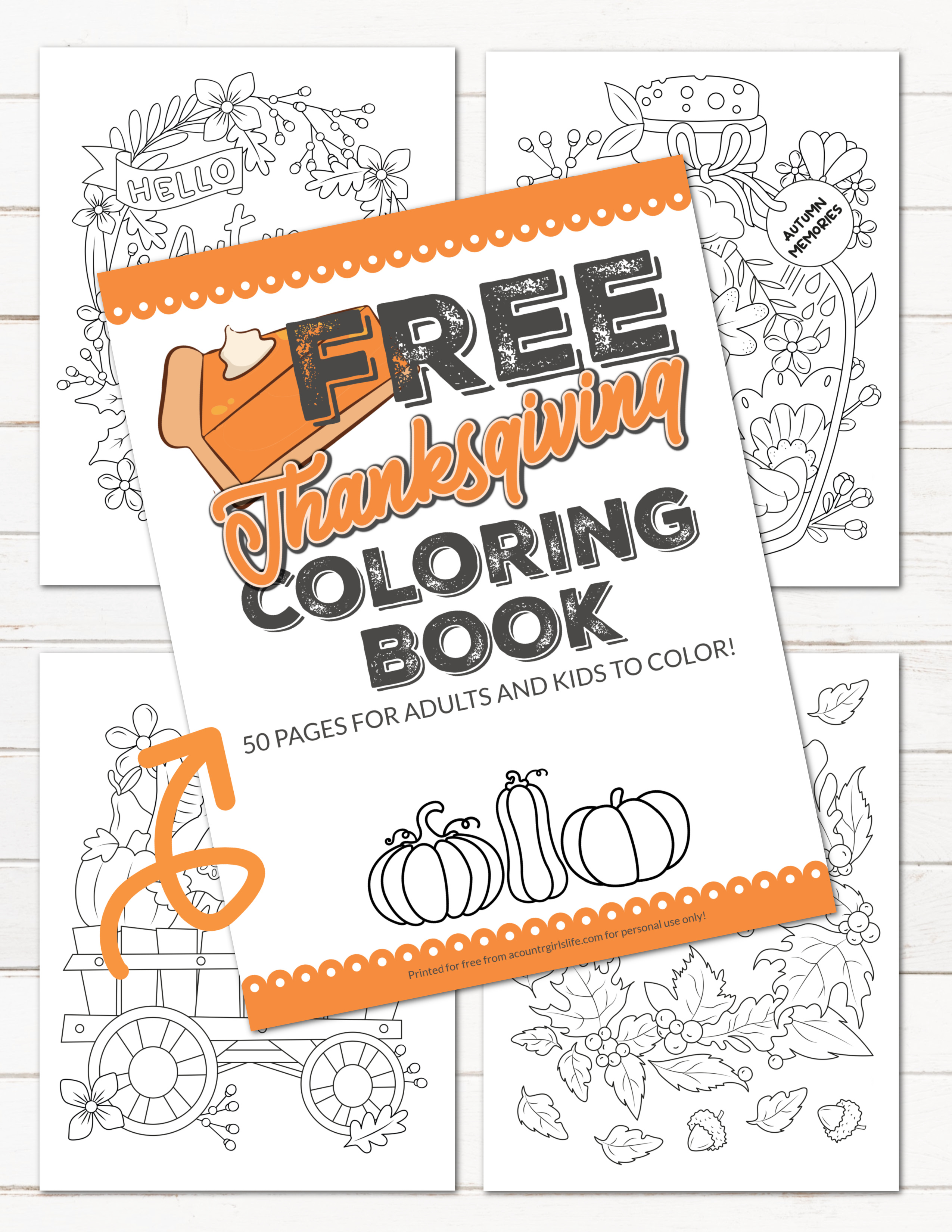 Free thanksgiving coloring pages kids adults