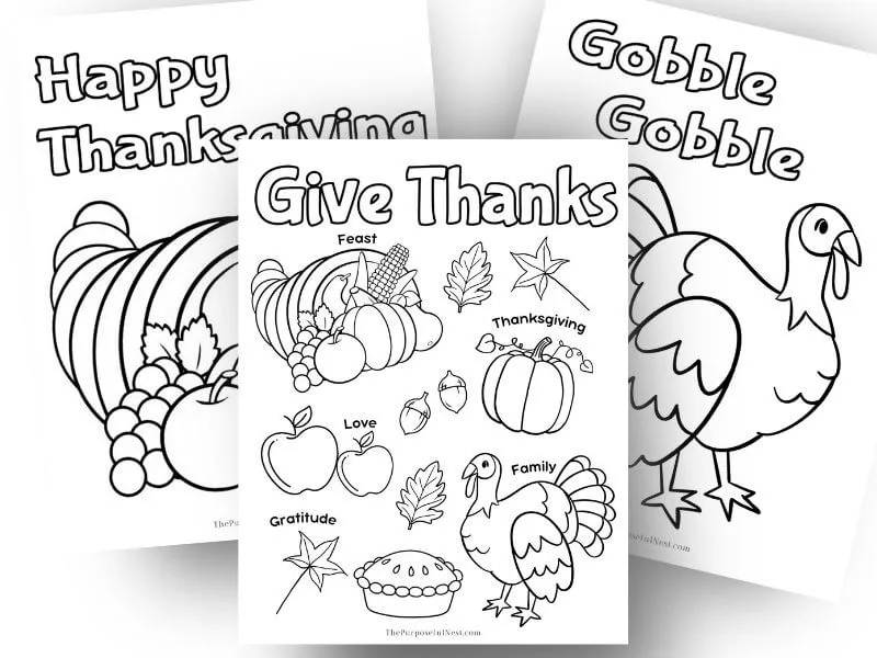 Free thanksgiving coloring pages for kids