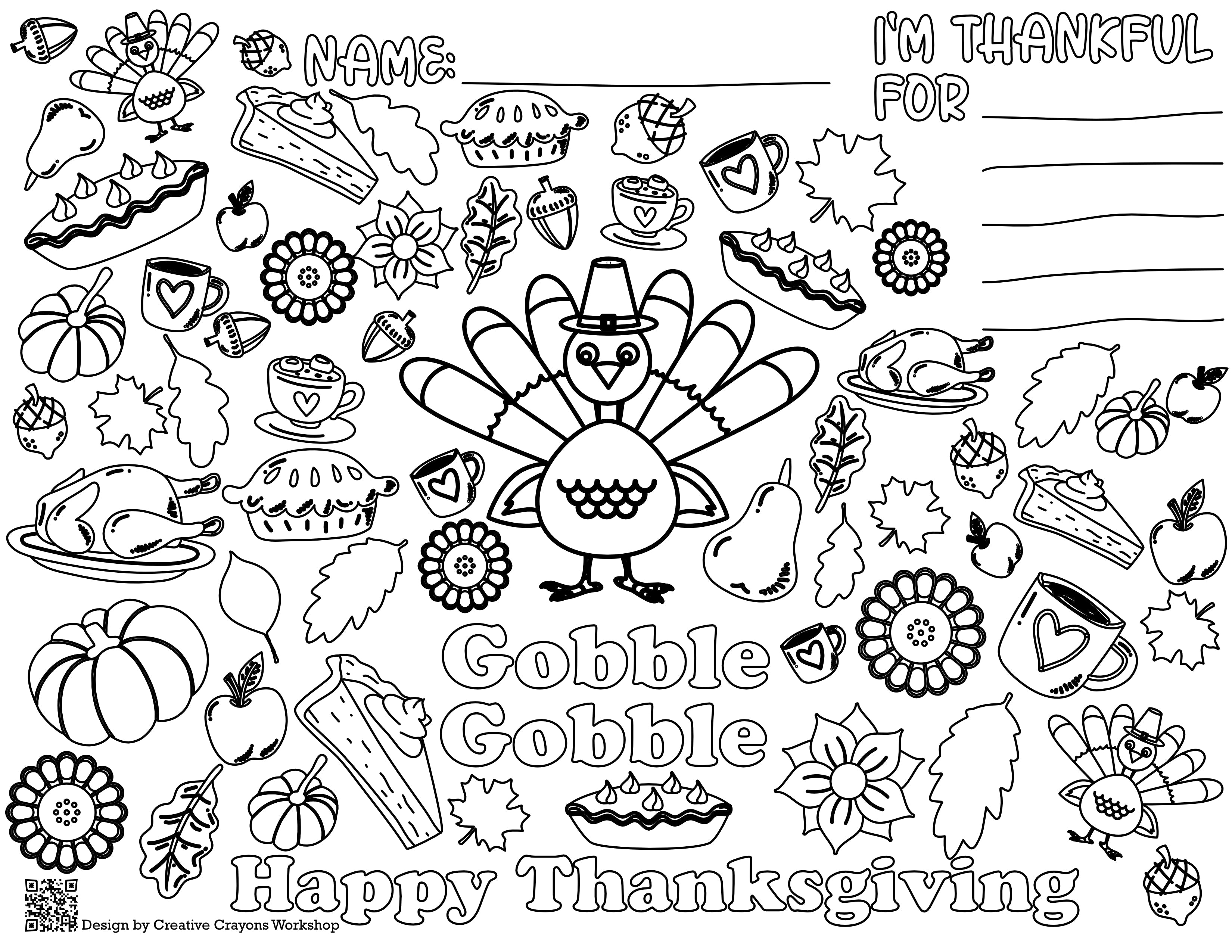 Thanksgiving coloring page â