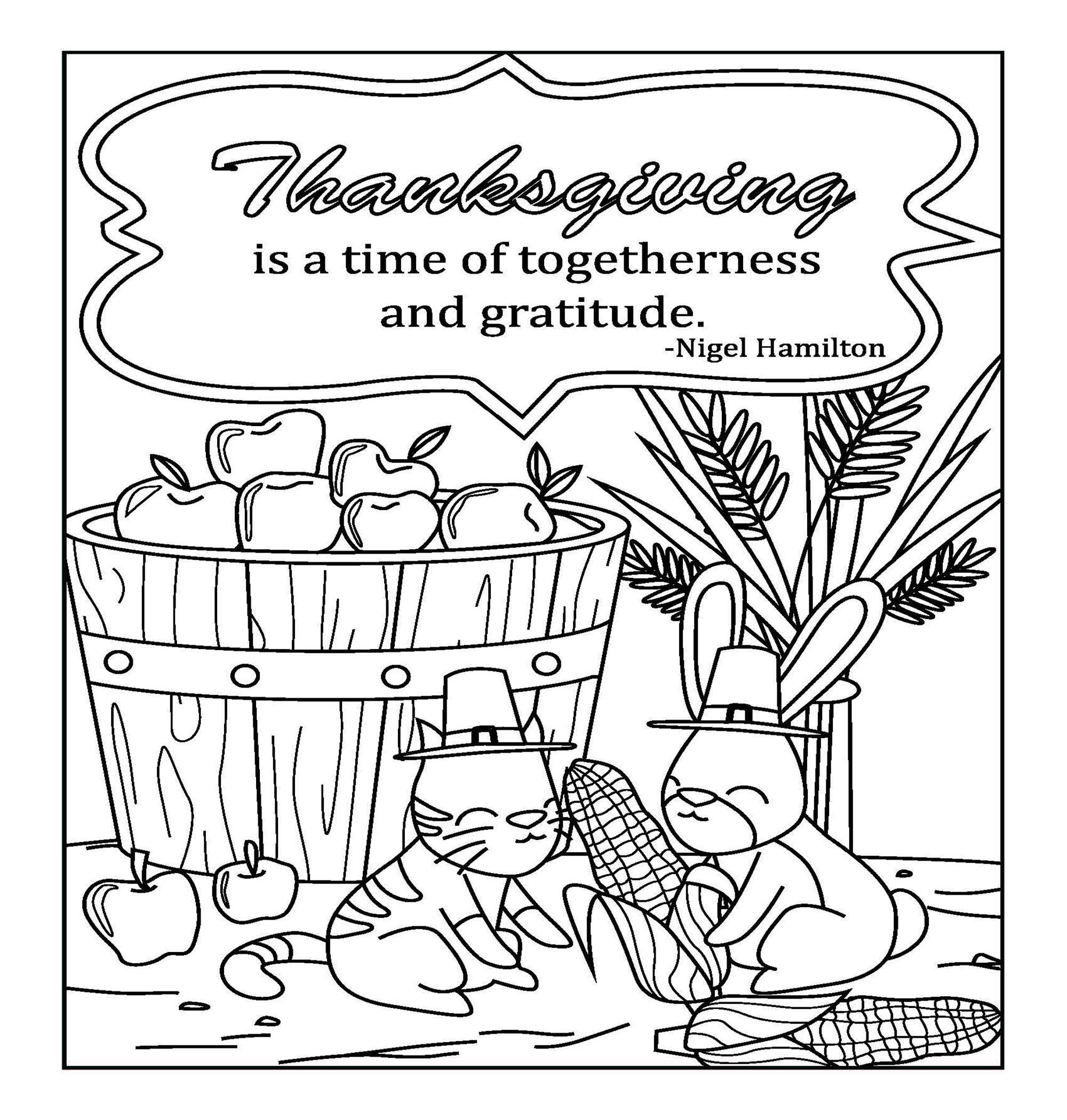 Thanksgiving coloring pages for adults printable coloring pages instant download pdf