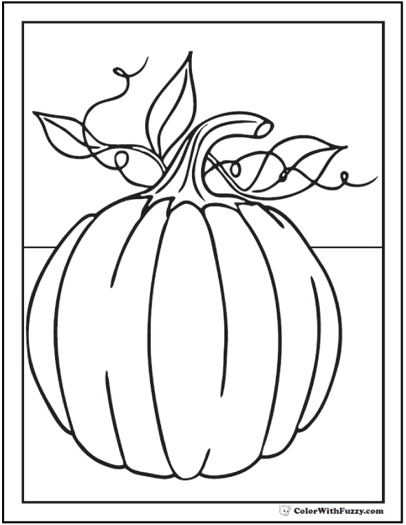 Thanksgiving pumpkin coloring sheet