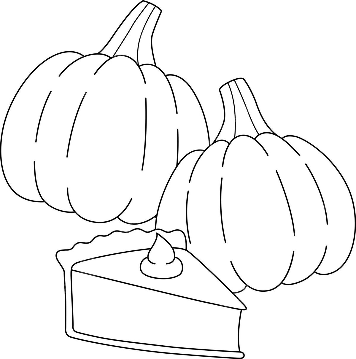 Thanksgiving pie and pumpkins coloring page colouring book coloring book thanksgiving vector pumpkin drawing book drawing ring drawing png and vector with transparent background for free download