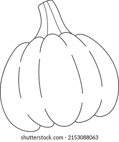Thanksgiving pumpkin isolated coloring page stock vector royalty free