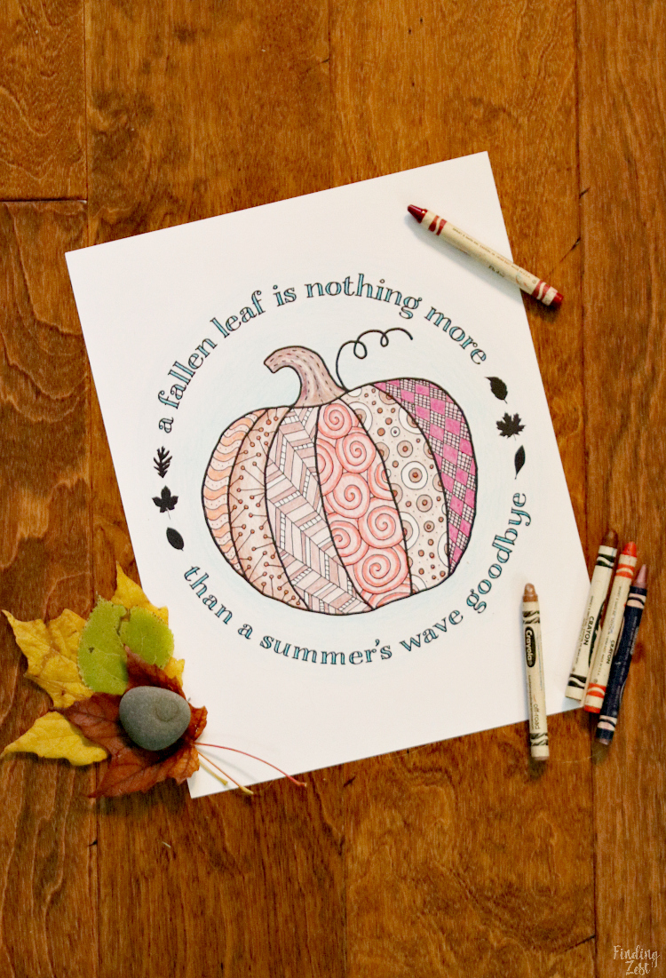 Pumpkin coloring page printable