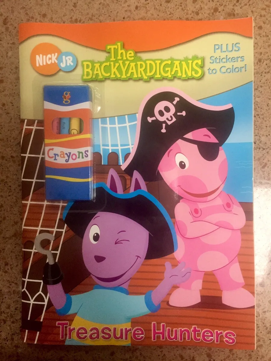 The backyardigans treasure hunters coloring book with crayons cut out stickers