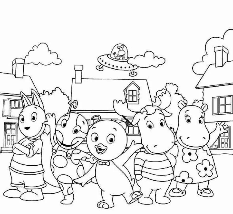 The backyardigans characters coloring page