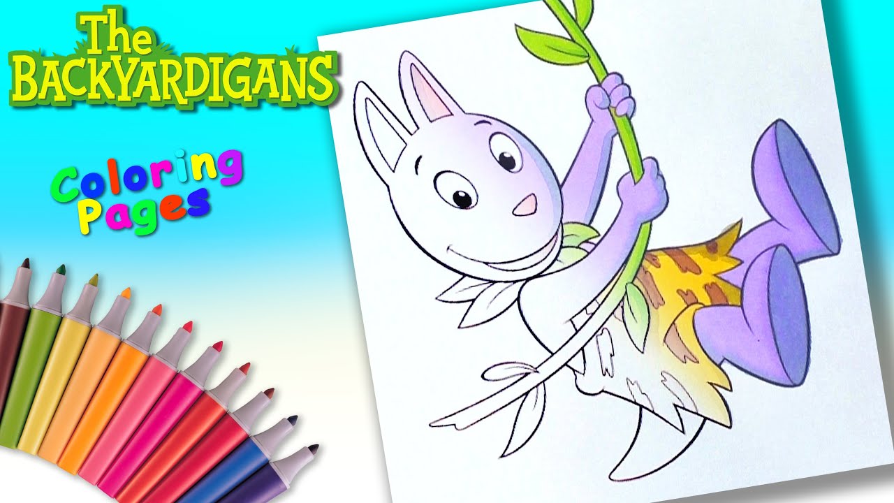 The backyardigans coloring book for kids austin in the jungle coloring pages
