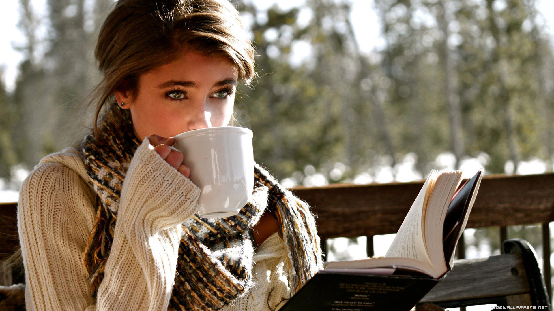 Wallpaper women outdoors model winter books fashion cup spring person taylor marie hill beauty season human action x