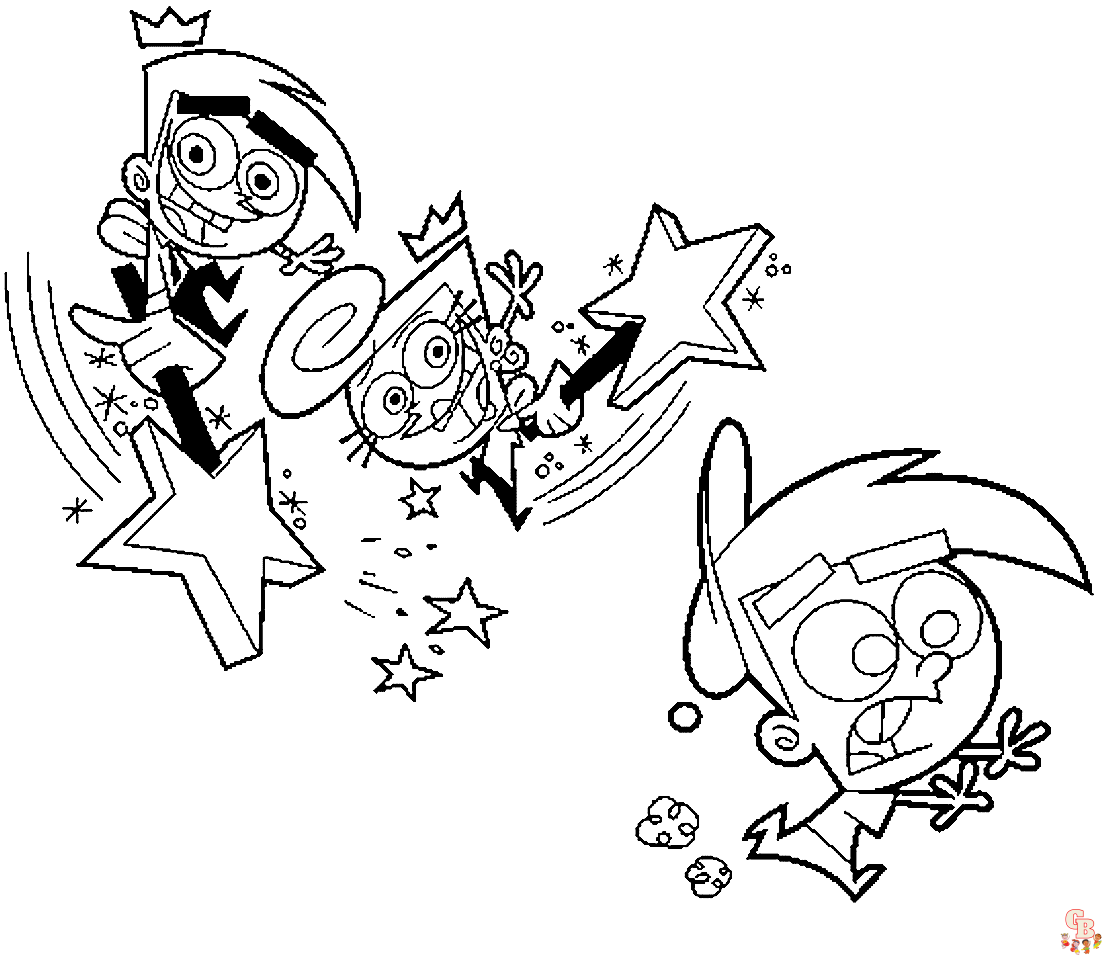 Printable fairly oddparents coloring pages free