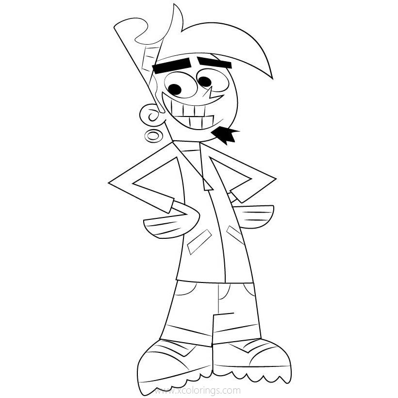 The fairly oddparents coloring pages chip skylark