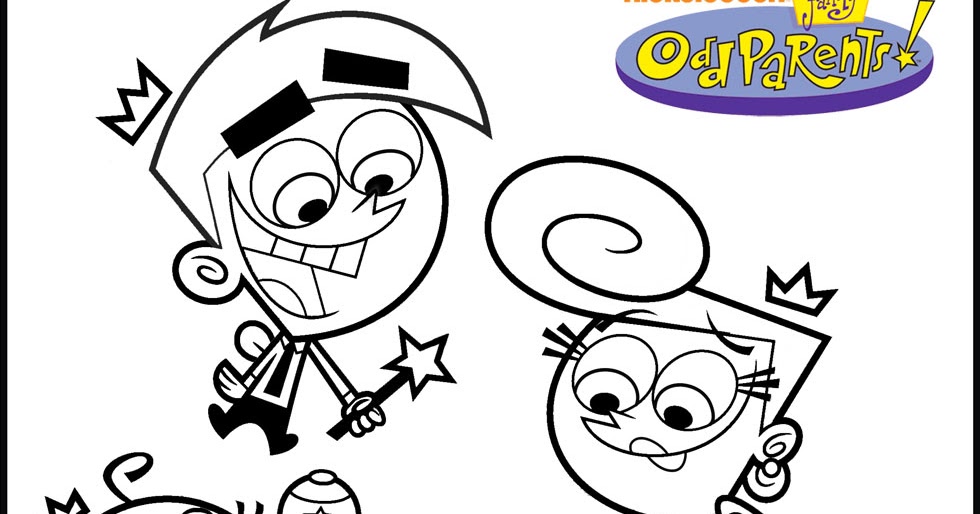 Fairly odd parents coloring pages team colors