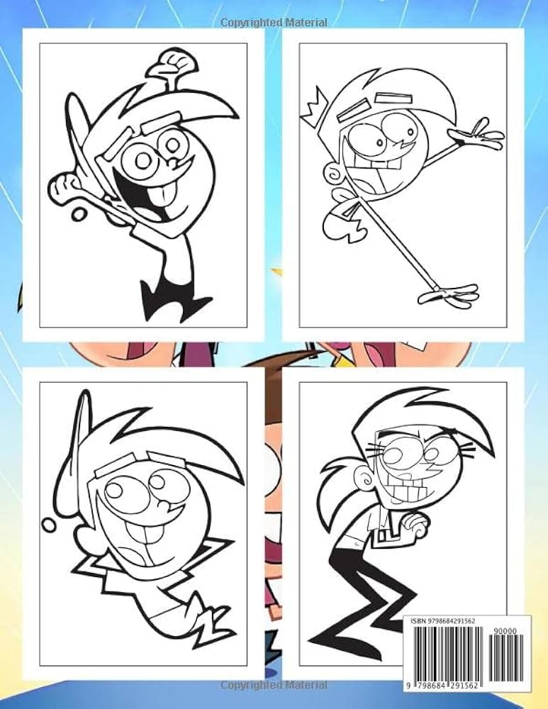 The fairly oddparents coloring book an amazing coloring book for fans of fairly oddparents to get into âfairly oddparentsâ world with flawless and lovely designs nelson bruce books