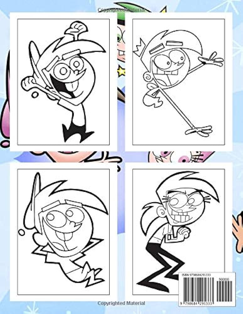 The fairly oddparents coloring book easy coloring book for having fun unleashing artistic abilities relaxation and leave all your stress behind with adorable designs of fairly oddparents nelson bruce books