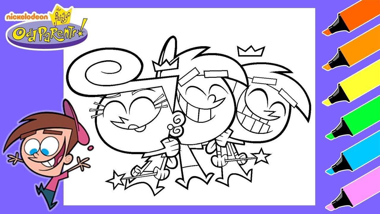 Ðµ coloring tiy turner coso wanda the fairly oddparents coloring book pages