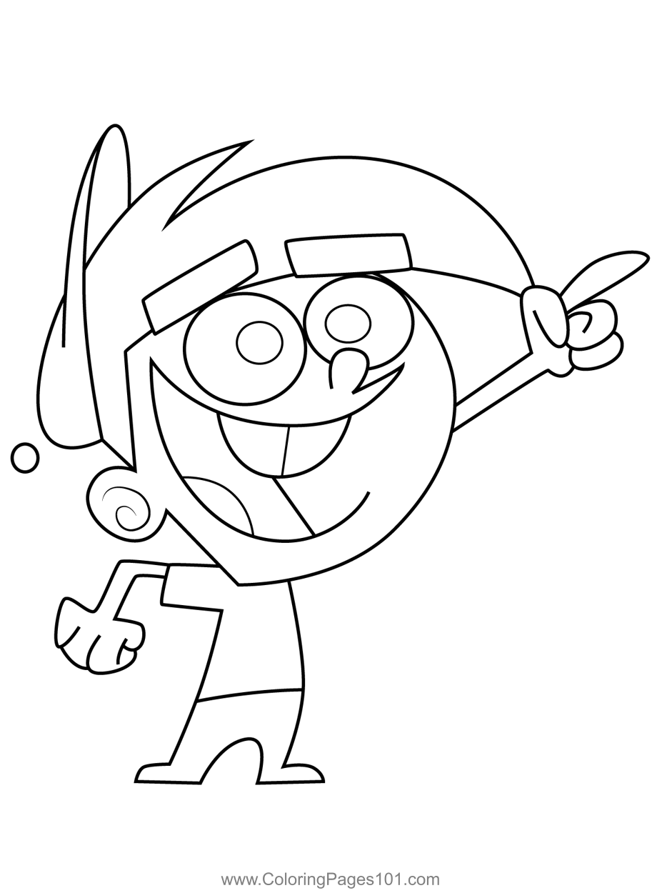 Timmy turner fairly odd parents coloring page for kids