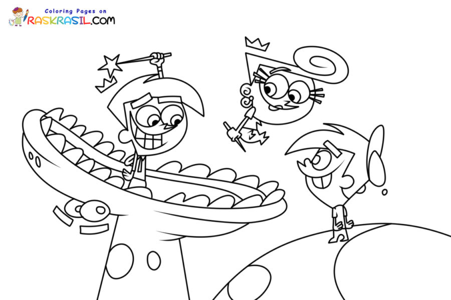 Fairly odd parents coloring pages