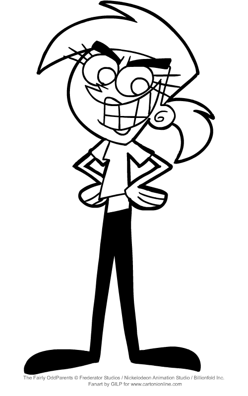 Vicky from the fairly oddparents coloring page