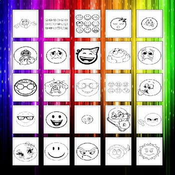 Color your emotions printable emoji coloring pages collection for kids pdf
