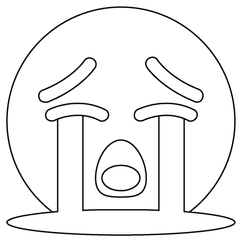 Loudly crying face emoji coloring page free printable coloring pages