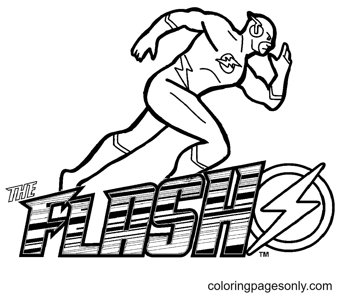 The flash coloring pages printable for free download