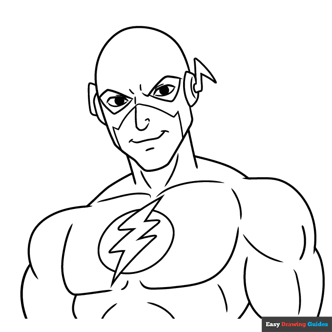 The flash coloring page easy drawing guides