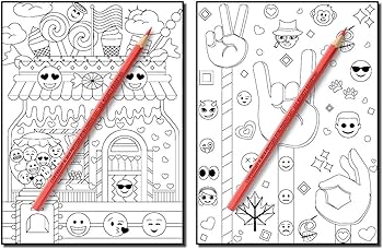 Emoji an emoji coloring book for kids with funny cute and easy coloring pages summer jade libros