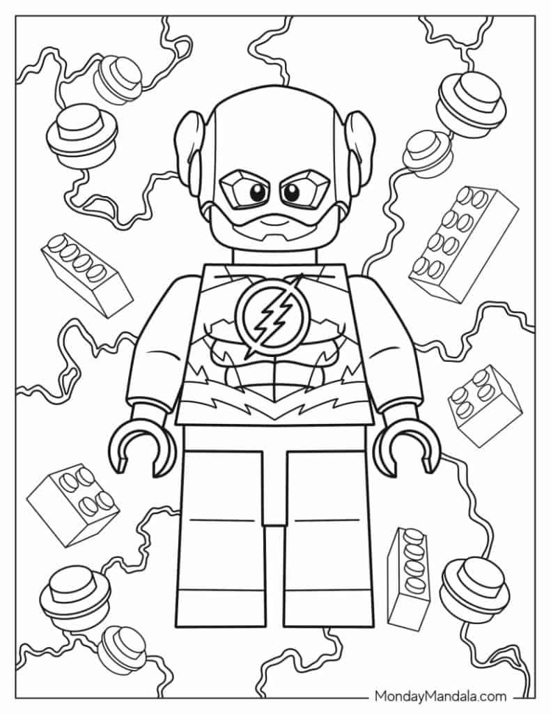 Flash coloring pages free pdf printables