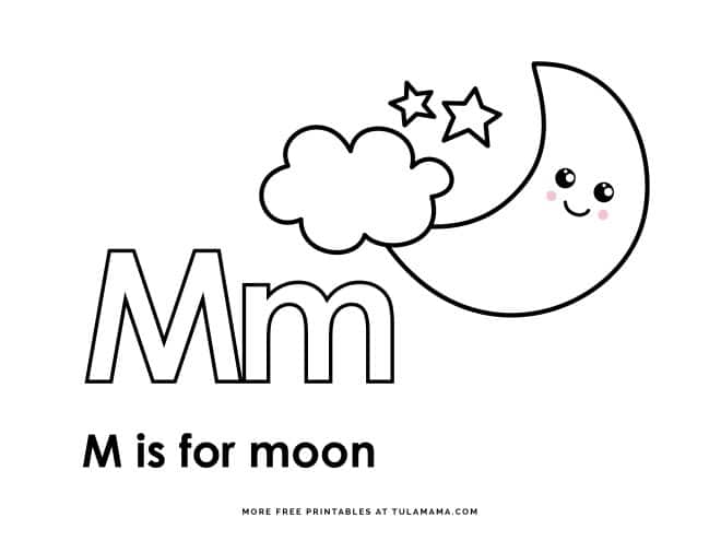 Fun free easy to print letter m coloring pages
