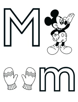 Letter m alphabet coloring page worksheet by knox worksheets tpt