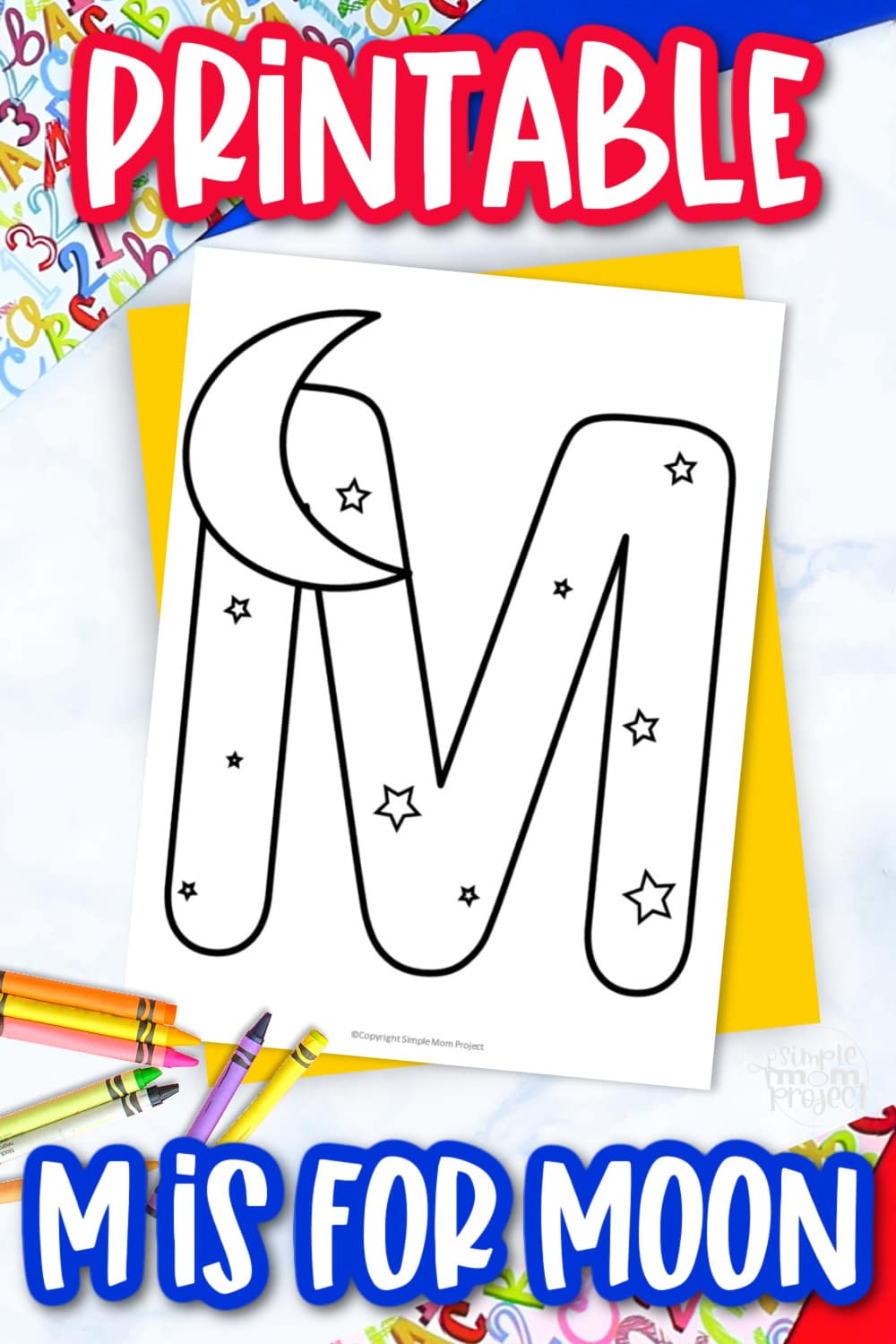 Free printable letter m coloring page â simple mom project