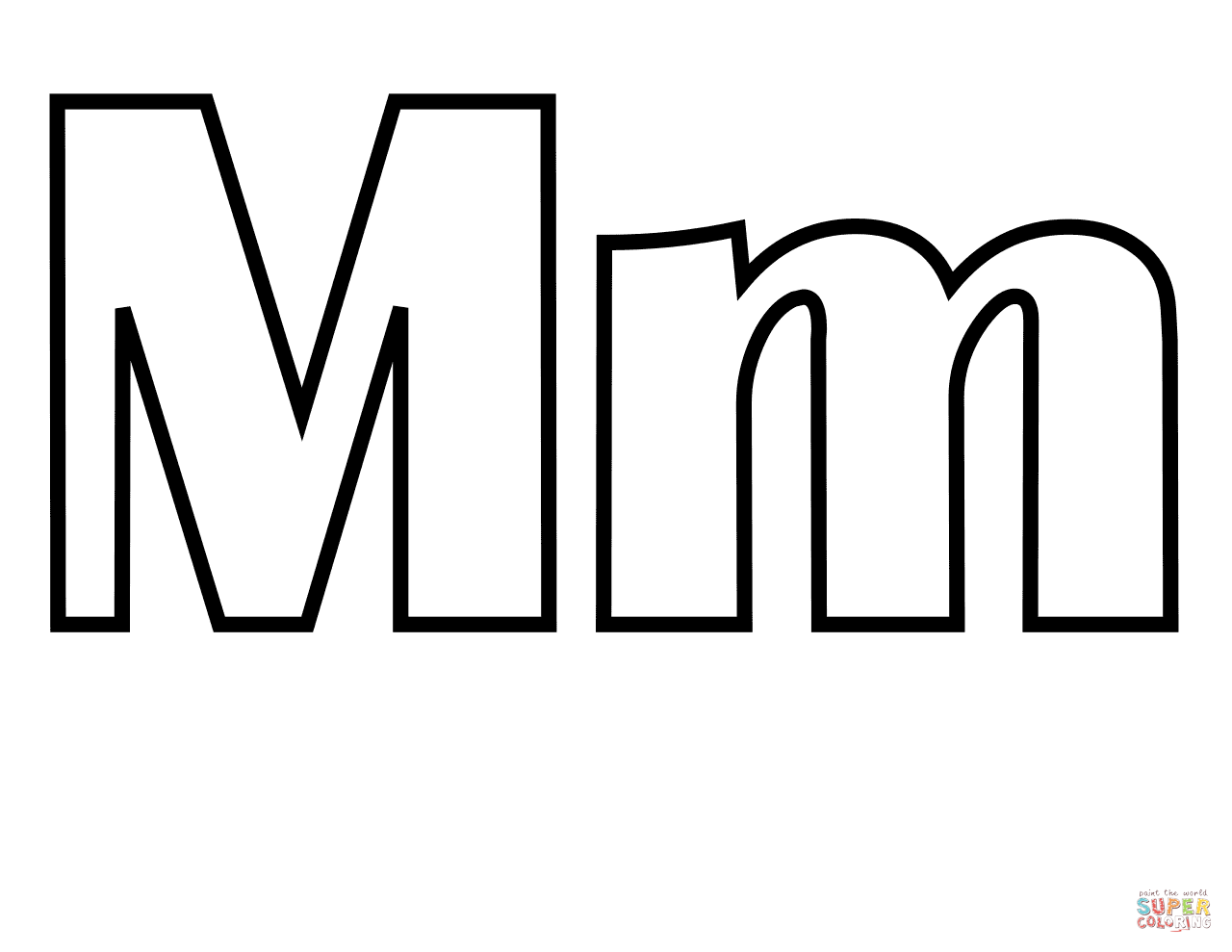 Classic letter m coloring page free printable coloring pages coloring pages alphabet coloring pages lettering