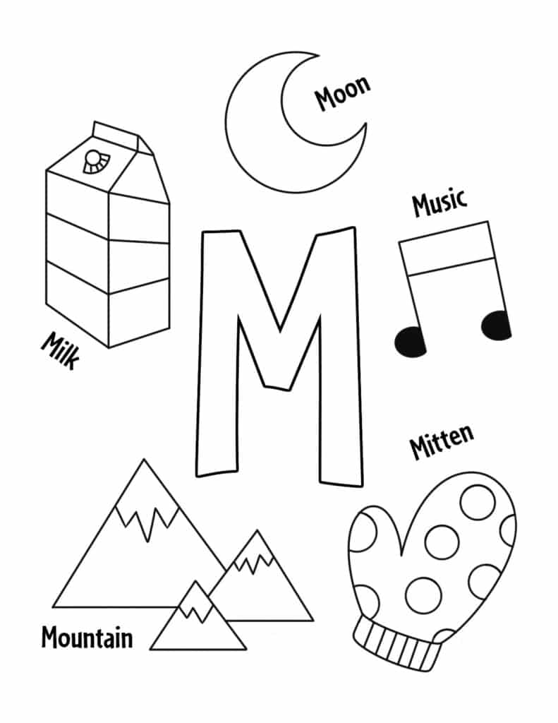 Free letter m worksheets for preschool â the hollydog blog