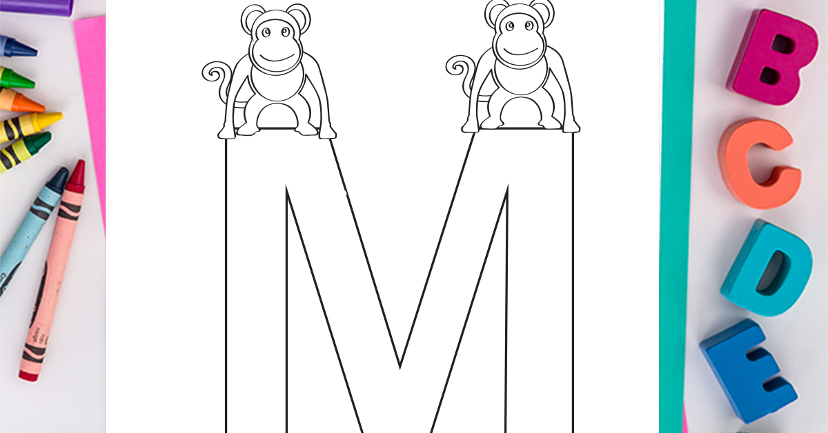 Letter m coloring page free alphabet coloring page kids activities blog