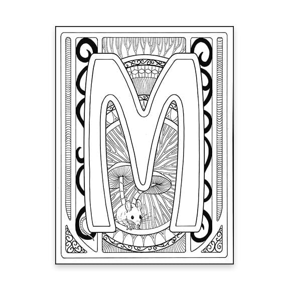 Monogram coloring pages from personal