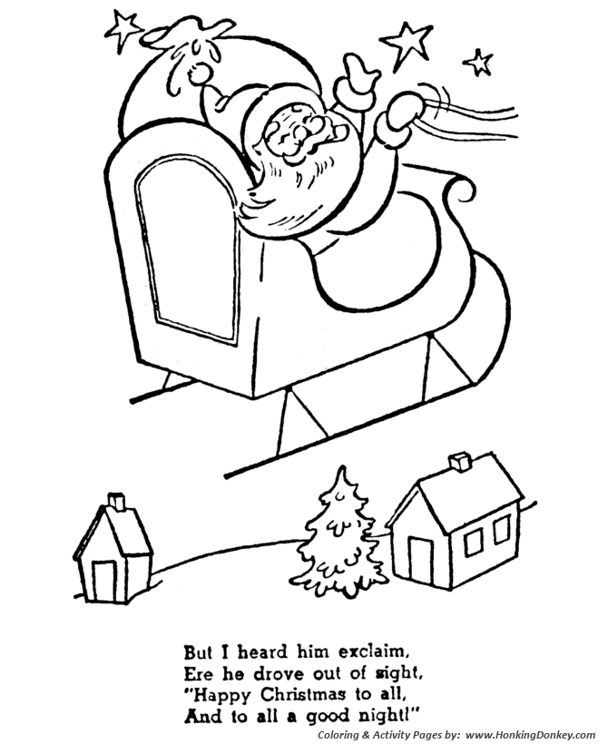 Night before christmas coloring pages christmas story coloring pages