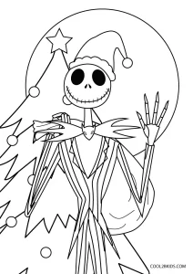 Free printable nightmare before christmas coloring pages for kids