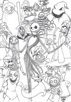 Coloring nightmare before christmas ideas nightmare before christmas christmas coloring pages nightmare before christmas drawings