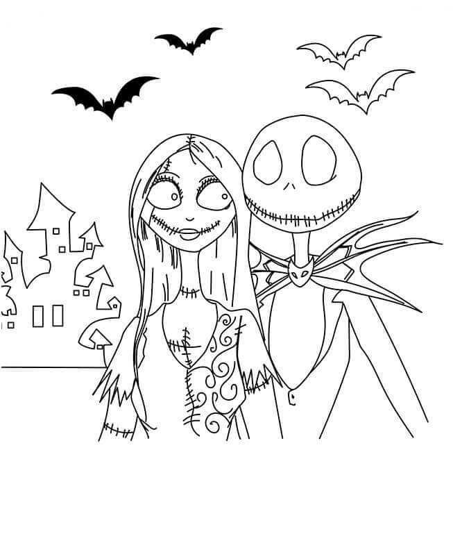Magical nightmare before christmas coloring