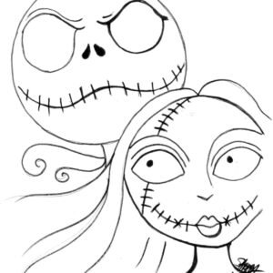 Nightmare before christmas coloring pages printable for free download