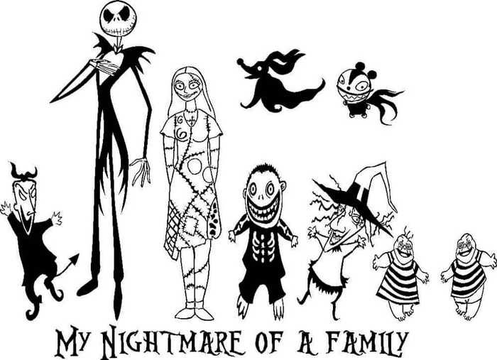 Nightmare before christmas coloring pages pdf