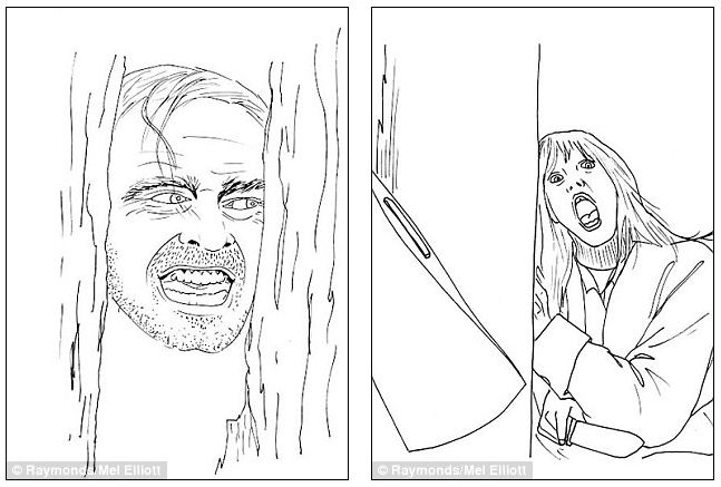 Two fun stanley kubrick coloring pages â