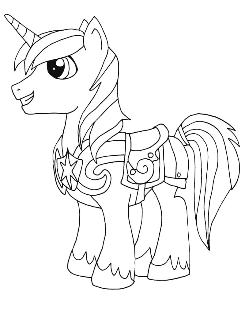 Shining armor from my little pony coloring page