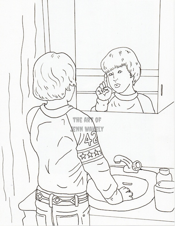 The shining coloring page danny talks to tony