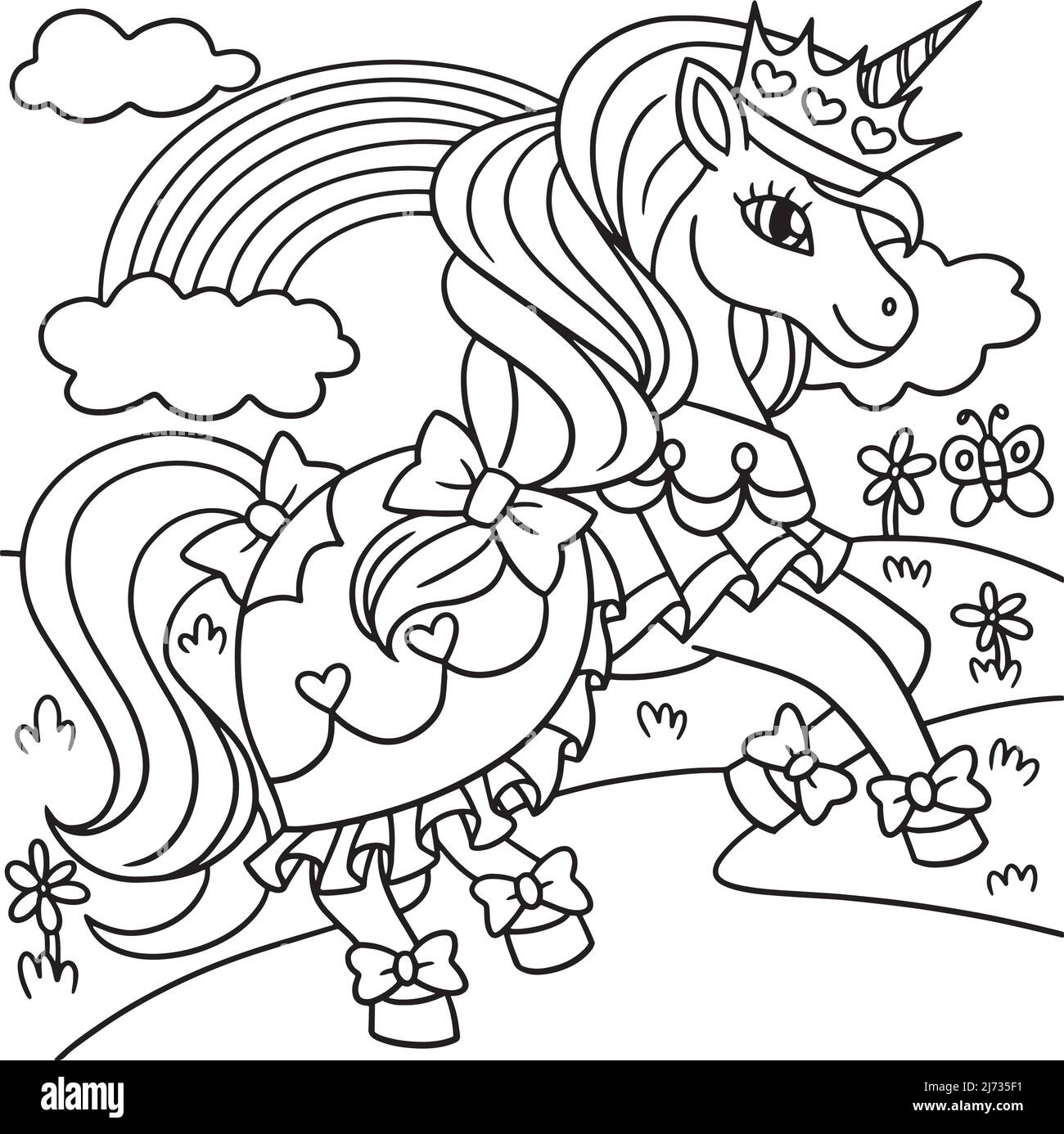 Coloring page unicorn hi