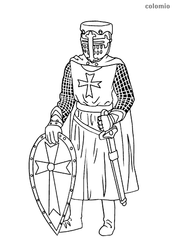 Knights coloring pages free printable knight coloring sheets