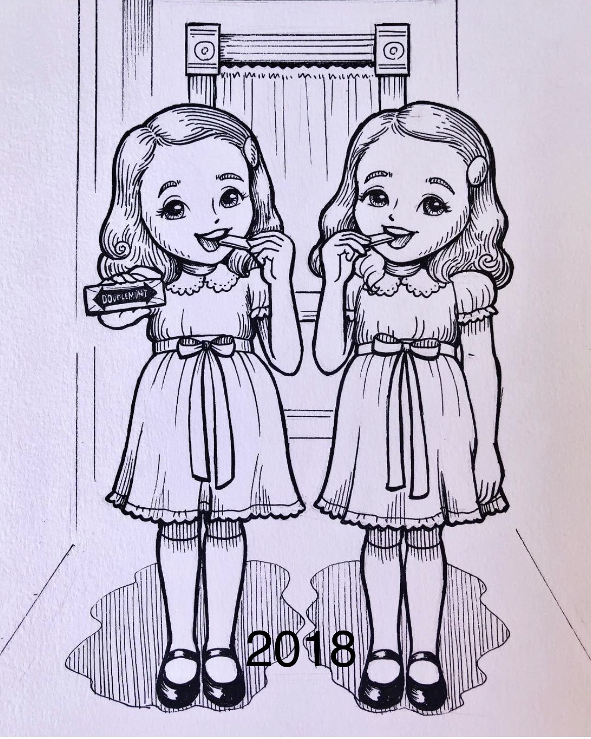 Nay naoko mullally on x day the shining twins from camilladerrico s drawlloween prompt list camillasdrawlloween inktober inktober kuretake kuretakeinktober kuretakeinktober inking shining theshiningtwins httpstco