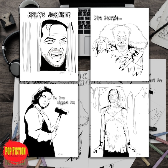 The shining it carrie stephen king original artwork downloadable coloring book