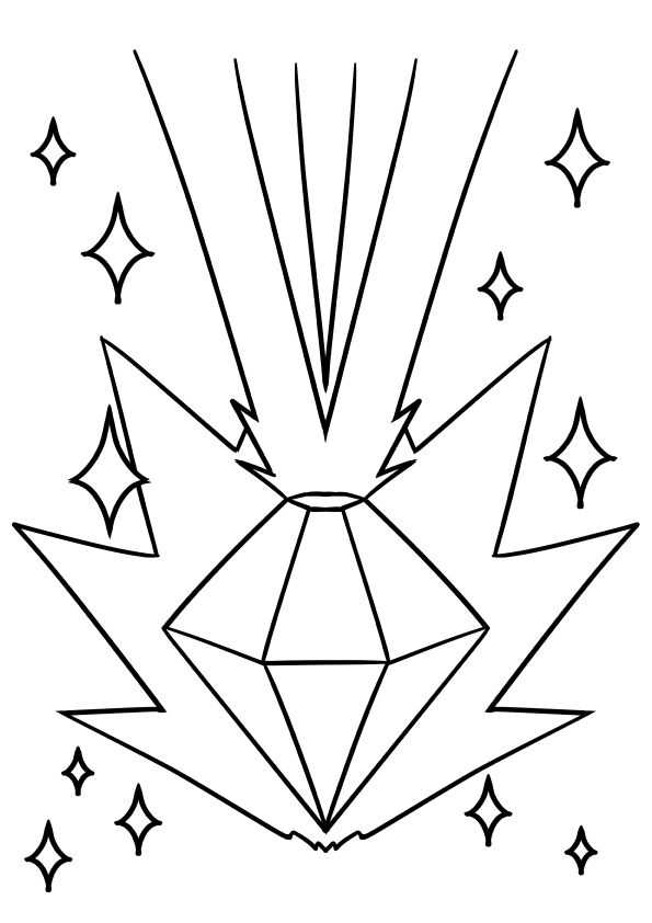 Shining jewel drawing for coloring page free printable nurieworld